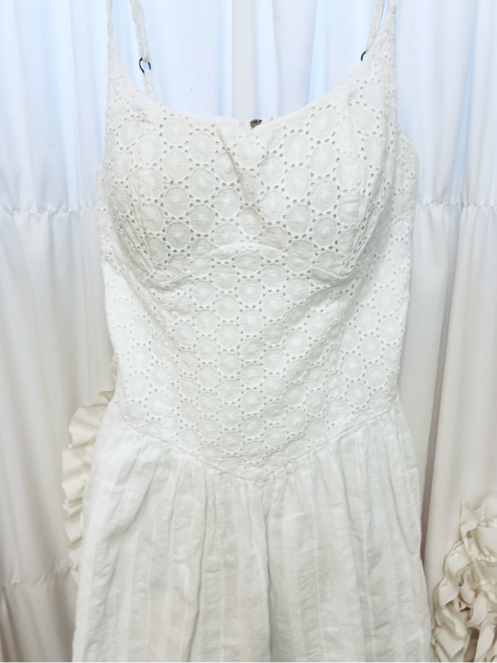 White Eyelet Sundress — Women Dress - Picture 11 of 11